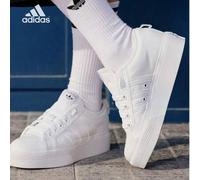 Adidas NIZZA PLATFORM SCHUHE, klassische Segeltuch-Sneaker mit dicker Sohle, lässige vulkanisierte Modeklassiker-Schuhe, Skater-Klassiker mit dicker S