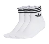 adidas Originals Sneaker-Socken mit Label-Print im 3er-Pack in Weiss, Größe 39-42