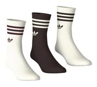 adidas Originals 3-Stripes Crew 3-Pack Socken 37 - 39 Beige/Braun
