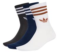 adidas Originals 3-Stripes Crew 3-Pack Socken 40 - 42 Weiß/Marineblau/Schwarz