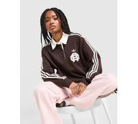 adidas Originals 3-Stripes Emblem Rugby Shirt - Damen, Braun - XS