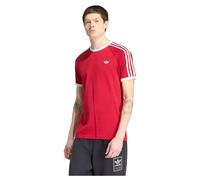 adidas Originals Regular Fit T-Shirt aus reiner Baumwolle mit Logo-Stitching in Bordeaux, Größe XL
