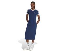 Shirtkleid ADIDAS ORIGINALS "3S DRESS", Damen, Gr. M, N-Gr, night indigo, weiß, Obermaterial: 93% Baumwolle, 7% Elasthan, Kleider Shirtkleid (12584818-M) night indigo, weiß