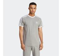 adidas Originals "3-STRIPES TEE" schmale Passform, Kurzarm, mit kontrastierendem Saum, aus Baumwolle (32468644-XL) medium grau heather