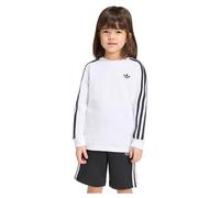 Langarmshirt ADIDAS ORIGINALS "3 STRIPE LS", Mädchen, Gr. 110, weiß, Obermaterial: 100% Baumwolle, Rundhals, Shirts Langarmshirt (66590161-110) weiß