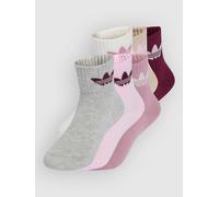 Sportsocken ADIDAS ORIGINALS "KIDS SOCK 6PP", Mädchen, Gr. 25-27, maroon, magic mauve, orchid fusion, Obermaterial: 55% Baumwolle, 41% Polyester, 3% Elasthan, 1% Polyamid, Socken Sportsocken, für Lauf