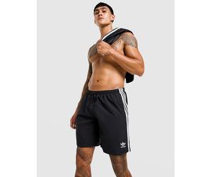 adidas Originals Adicolor 3-Stripes 8" Badeshorts - Herren, Schwarz XS