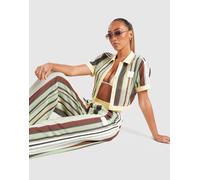 adidas Originals Crochet Crop Polo Shirt - Damen, Gelb - S