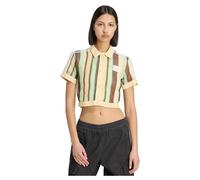 Adidas Originals Cropped Kurzarm-poloshirt XS Multicolor / Easy Yellow