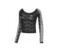 adidas Originals Damen Langarmshirt LACE BARDOT TOP, schwarz, Gr. M