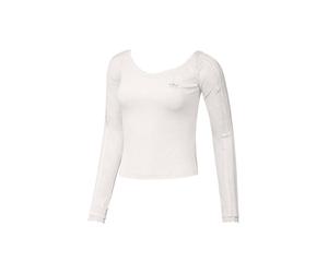 adidas Originals Damen Langarmshirt LACE BARDOT TOP, weiß, Gr. XS