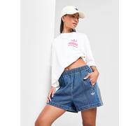 adidas Originals Denim Firebird Shorts - Damen, Blau - XS