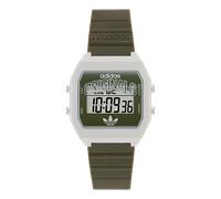 adidas Originals "DIGITAL TWO" Quarzuhr, Armbanduhr, Damenuhr, Herrenuhr, digital, Tag, Wochentag (94481428-0) grün