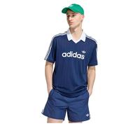 Poloshirt ADIDAS ORIGINALS "LEICHTES SPORT-TRIKOT", Herren, Gr. XXL, night indigo, weiß, Obermaterial: 100% Polyester, Shirts, sportlicher Stil, ohne Verschluss, aus Polyester, Kurzarm (86677658-XXL)