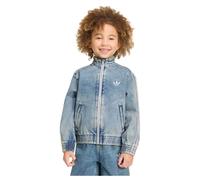 Outdoorjacke ADIDAS ORIGINALS "FIREBIRD ORIGINALS, DENIM, LOCKER GESCHNITTEN", Jungen, Gr. 122, worn blau denim, Obermaterial: 100% Baumwolle, Jacken Outdoorjacke (14246037-122) worn blau denim