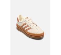 Plateausneaker ADIDAS ORIGINALS "GAZELLE BOLD", Mädchen, Gr. 35,5, cream weiß, clay strata, gold metallic, Leder, Synthetik, Schuhe Plateausneaker, für Kinder & Jugendliche (37320736-35,5) cream weiß,
