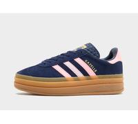 Sneaker ADIDAS ORIGINALS "GAZELLE BOLD KIDS", Gr. 38,5, night indigo, glow pink, gold metallic, Leder, Synthetik, sportlich, Schuhe (16972963-38,5) night indigo, glow pink, gold metallic