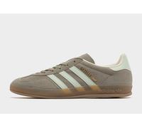 Sneaker ADIDAS ORIGINALS "GAZELLE INDOOR", Damen, Gr. 36, silber pebble, linen grün, gum5, Leder, Synthetik, Schuhe Sneaker (65170864-36) silber pebble, linen grün, gum5