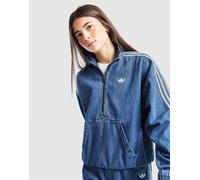 adidas Originals Girls' Denim 1/4 Zip Track Top Junior, Blau - 13-14Y