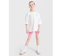 adidas Originals Girls' Heart Print T-Shirt/Shorts Set Children, Weiss - 7-8Y