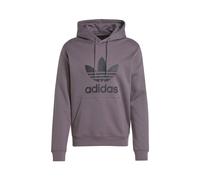 Kapuzensweatshirt ADIDAS ORIGINALS "TREFOIL HOODY", Herren, Gr. M, grau strata, Obermaterial: 100% Baumwolle, Sportlich, Sweatshirts, Hoodie, Kapuzenpullover mit großem Logoprint (16065115-M) grau str