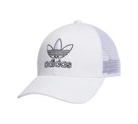 adidas Originals Herren Icon Trucker Strukturierte Precurve Snapback Cap, Wei/Schwarz, Einheitsgr e