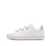 adidas Originals Jungen Unisex Kinder Stan Smith CF Sneaker, Cloud White/Cloud White/Silver Metallic, 33 EU