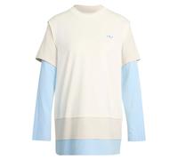 Langarmshirt ADIDAS ORIGINALS "LOOSE FIT LONGSLEEVE, LAGENLOOK", Damen, Gr. S, sanftes weiß, Obermaterial: 100% Baumwolle, normal, Rundhals, Shirts Langarmshirt (46894253-S) sanftes weiß