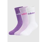 adidas Originals Lin Crw 3P Kids Socken white / powplu / actpur Gr. XS