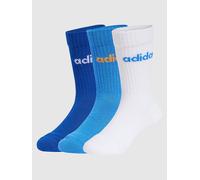 adidas Originals Lin Crw 3P Kids Socken white / rayblu / royblu Gr. M