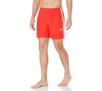 adidas Originals Men's Standard Adicolor Classics 3-Stripes Swim Shorts, Vivid Red, Large