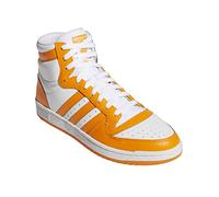 adidas Originals Men's Top Ten Hi Basketball Shoes, White | Orange Rush, 8