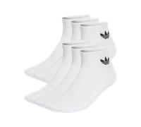Sportsocken ADIDAS ORIGINALS "MID ANKLE SCK 6" Gr. S (37/39), weiß (white) Herren Socken Multipacks (46528643-S) white