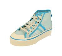 adidas Originals Nizza Platform Mid Damen-Sneaker, Größe 42, Blau / Weiß GX4604