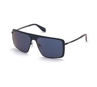 adidas Originals OR0036 Herren-Sonnenbrille, Filigrane und Leichte Freizeit-Sonnenbrille, Navigator-Brillenglasform, Blau Verspiegeltes, Matt Blau