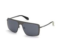 adidas Originals OR0036 Herren-Sonnenbrille, Filigrane und Leichte Freizeit-Sonnenbrille, Navigator-Brillenglasform, Verspiegeltes Rauchglas, Glänzendes Anthrazit