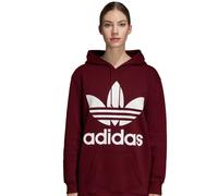 adidas Originals Oversized Trefoil Hoodie Damen-Kapuzenpullover Maroon 34