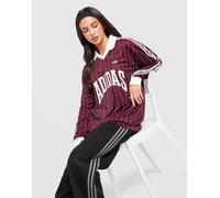 adidas Originals Pinstripe Longsleeve Jersey - Damen, Rot XS