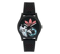 adidas Originals Quarzuhr "Game Three" Armbanduhr, Damenuhr, Herrenuhr, Silikonarmband, analog (12101400-0) schwarz