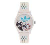 adidas Originals Quarzuhr "Game Three" Armbanduhr, Damenuhr, Herrenuhr, Silikonarmband, analog (84944467-0) weiß