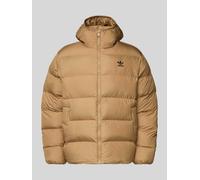 adidas Originals Regular Fit Steppjacke mit Logo-Stitching Modell 'Commercial' in Mittelbraun, Größe XXL