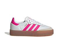 Sneaker ADIDAS ORIGINALS "SAMBAE KIDS", Mädchen, Gr. 38, cloud weiß, shock pink, gold metallic, Leder, Synthetik, Schuhe Sneaker, für Jugendliche (18942211-38) cloud weiß, shock pink, gold metallic