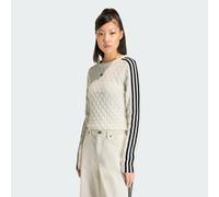 ADIDAS ORIGINALS SLIM SOLID SPIKE KNIT SWEATSHIRT White L