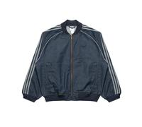 adidas Originals Loose Fit Jeansjacke aus reiner Baumwolle mit Logo-Stitching in Jeansblau, Größe XL