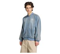 Trainingsjacke ADIDAS ORIGINALS "SST ADICOLOR DENIM ORIGINALS", Herren, Gr. XL, worn blau denim, Obermaterial: 100% Baumwolle, Jacken Trainingsjacke, mit Reißverschluss, für Erwachsene, aus Baumwolle 