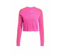 adidas Originals Strickjacke mit labeltypischen Kontraststreifen Modell 'Fluffy' in Pink, Größe XS