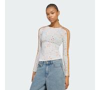 ADIDAS ORIGINALS SUMMER GLOW GRAFIK LONGSLEEVE, MESH Off White / Rustic Orange XL