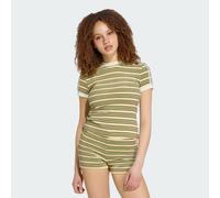 ADIDAS ORIGINALS SUMMER GLOW T-SHIRT, SCHMAL GESCHNITTEN, GESTREIFT Easy Yellow 2XS