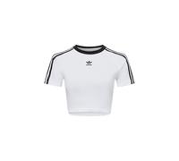 adidas Originals Cropped T-Shirt mit Label-Print in Weiss, Größe XL