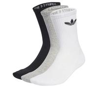 ADIDAS IJ5614 TRE CRW SCK 3PP Socks Unisex Adult white/medium grey heather/black Größe M